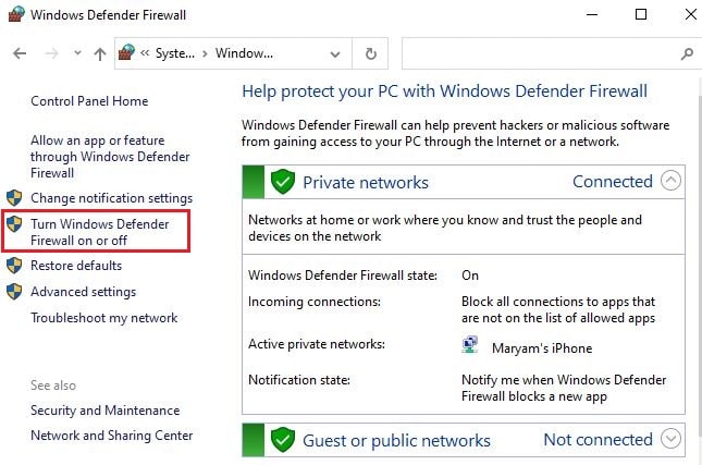 Windows 10'da güvenlik duvarını etkinleştirin ve devre dışı bırakın
