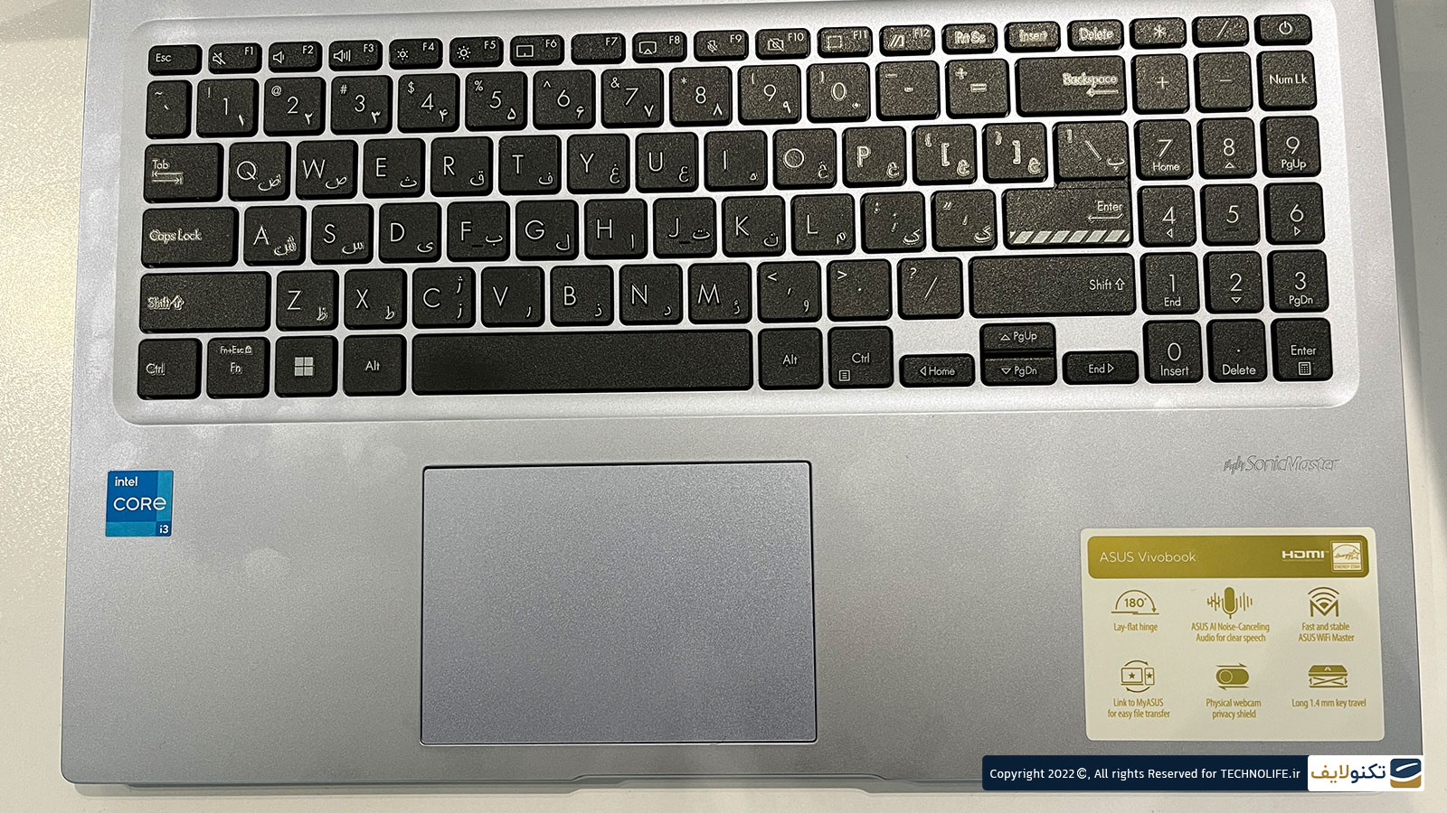 صفحه‌ کلید لپ تاپ ایسوس مدل R1502ZA-BQ762