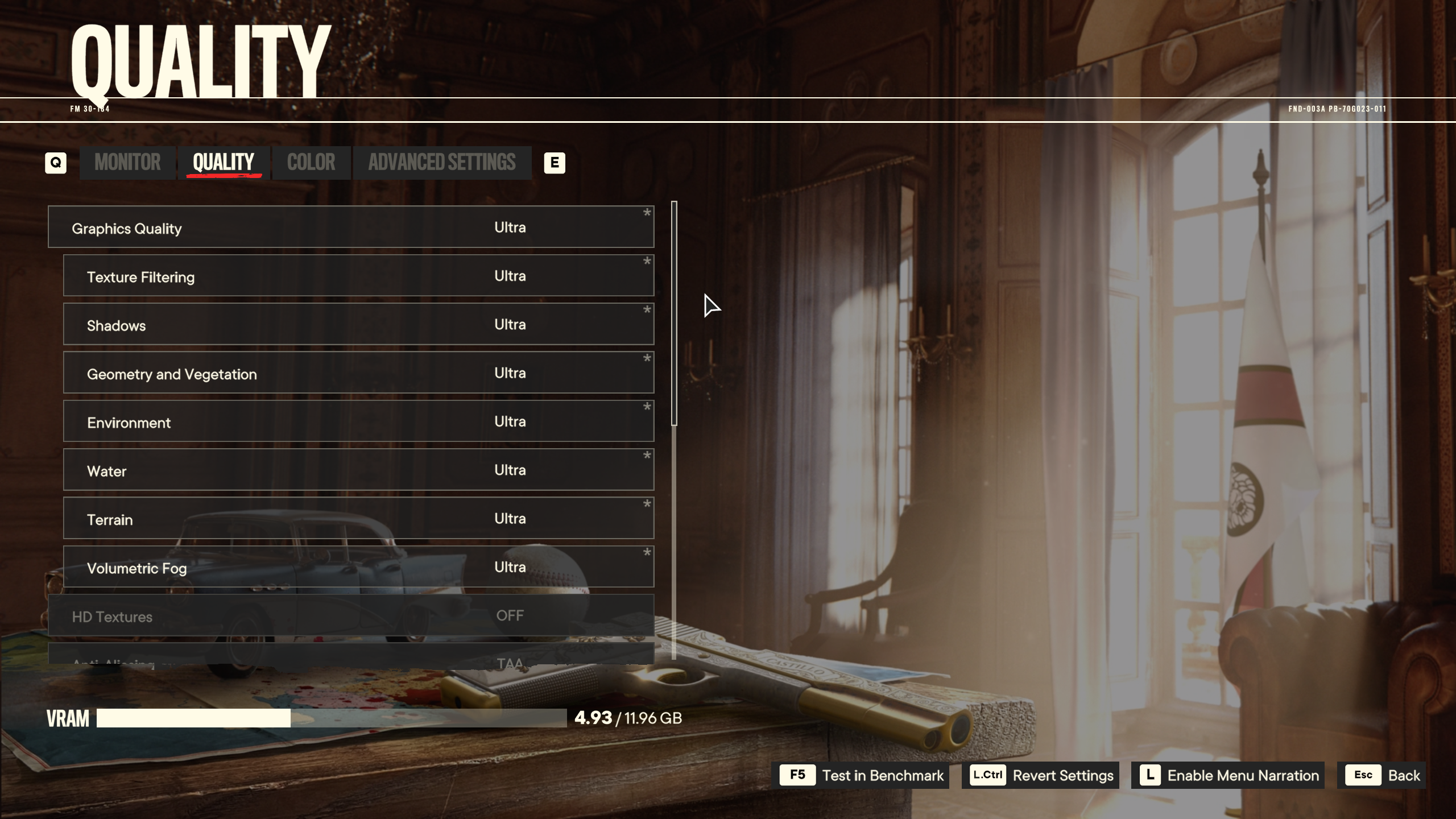 Farcry 6 quality settings on ROG Strix G15 G513QY-A