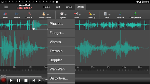 برنامه WavePad، برنامه صدا ضبط کن گوشی