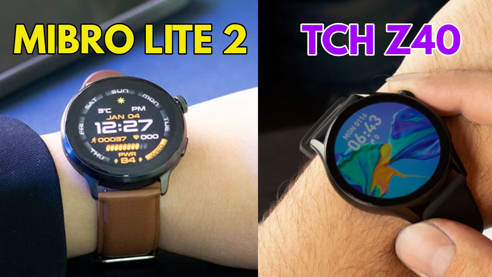 مقایسه ساعت Mibro Lite 2 با TCH Z40