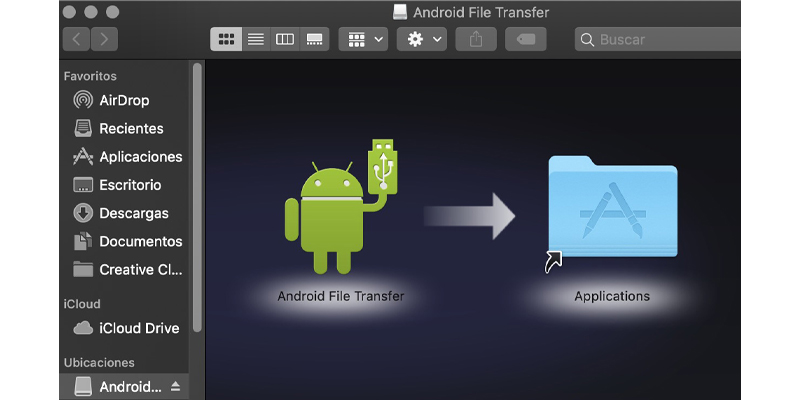 برنامه Android File Transfer