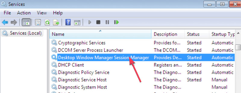 Desktop Windows Manager Session Manager