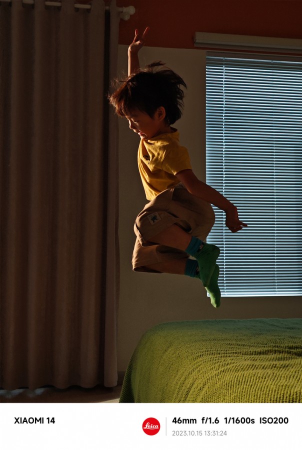 عکس ثبت شده از کودک با دوربین شیائومی ۱۴